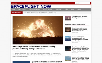spaceflightnow.com screenshot