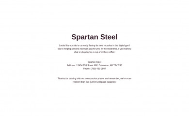 spartansteel.ca screenshot