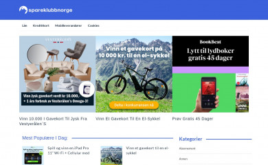 spareklubbnorge.com screenshot