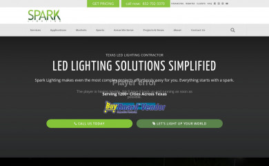 sparklightinginc.com screenshot