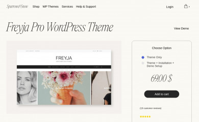 https://sparrowandsnow.com/product/freyja/ screenshot
