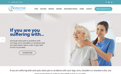 spectorchiropractic.com screenshot