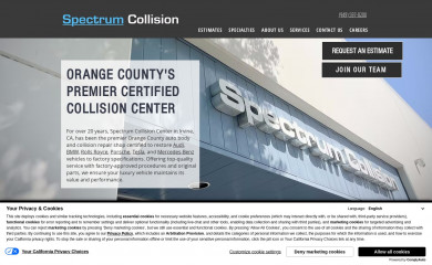spectrumcollision.com screenshot