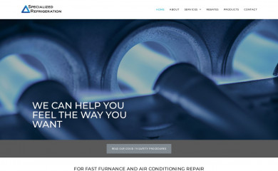 specializedrefrigeration.ca screenshot
