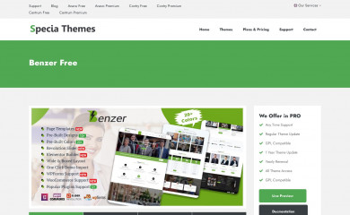 https://speciatheme.com/benzer-free/ screenshot