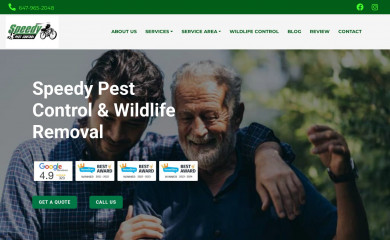speedypestcontrol.ca screenshot
