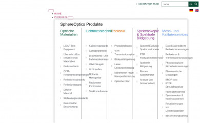 sphereoptics.de screenshot