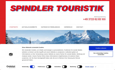 spindler-touristik.de screenshot