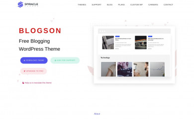 https://www.spiraclethemes.com/blogson-free-wordpress-theme/ screenshot