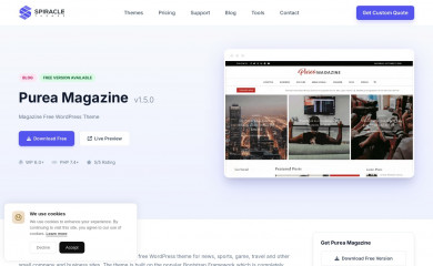 https://www.spiraclethemes.com/purea-magazine-free-wordpress-theme/ screenshot