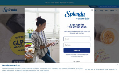 splenda.com screenshot