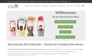 sprachschule-aktiv-muenchen.de screenshot