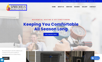 spreckelshc.com screenshot