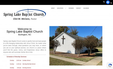 springlakebaptistchurch.org screenshot