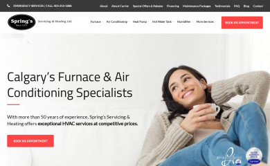 springsheating.ca screenshot