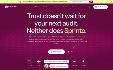 sprinto.com screenshot