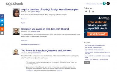 sqlshack.com screenshot