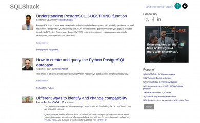 sqlshack.com screenshot
