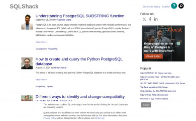 sqlshack.com screenshot
