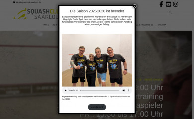 squashclub-saarlouis.de screenshot