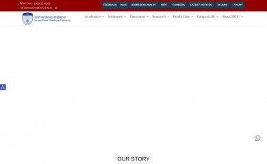 srhu.edu.in screenshot