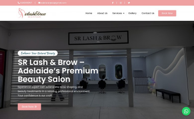 srlashnbrow.com.au screenshot