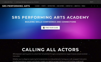 srsperformingarts.com screenshot