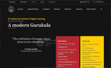 sssihl.edu.in screenshot