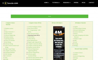 http://t4tutorials.com screenshot