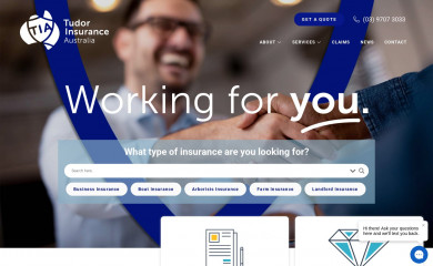 tudorinsurance.com.au screenshot