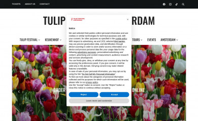 tulipfestivalamsterdam.com screenshot
