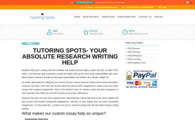 tutoringspots.com screenshot