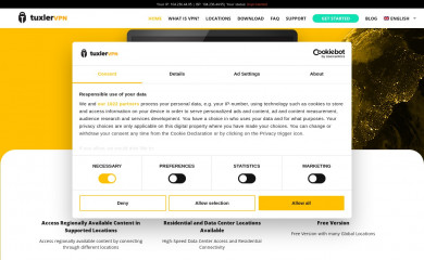 tuxlervpn.com screenshot