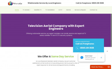 tvaerialcompany.co.uk screenshot