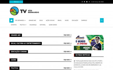 tvsaobernardo.com screenshot