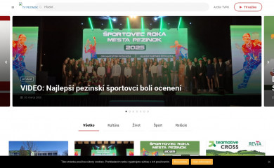 tvpezinok.sk screenshot