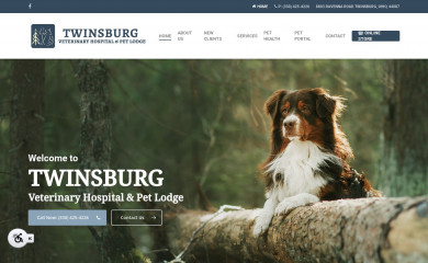 twinsburgvet.com screenshot