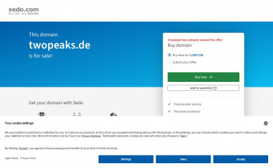 twopeaks.de screenshot