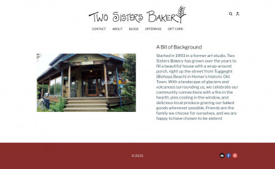 twosistersbakery.net screenshot