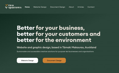 https://www.twosparrows.co.nz/ screenshot