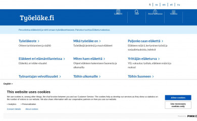 tyoelake.fi screenshot