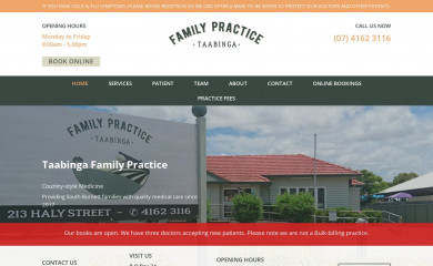 taabingafamilypractice.com.au screenshot