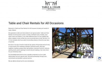 tableandchairrentals.ca screenshot