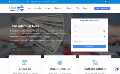 takecashforcars.ca screenshot