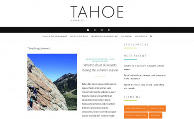 tahoemagazine.com screenshot