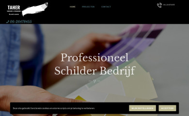 taherschilderenstukadoor.nl screenshot