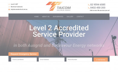 taicomelectrical.com.au screenshot