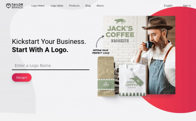 http://tailorbrands.com screenshot
