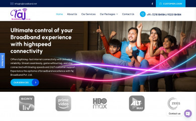 tajbroadband.net screenshot