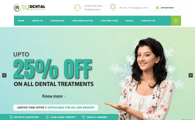 tajdental.in screenshot